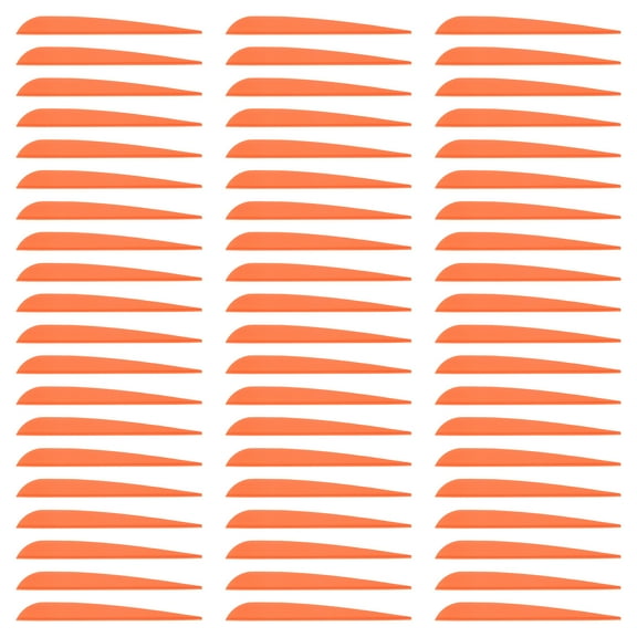 Uxcell Arrow Vanes Arrow Fletching 5" Water Drop Shape TPU for Hunting DIY Shooting(Orange, Pack of 100)