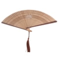 thumbnail image 2 of Abanico de Mano Plegable de bambú Borlas Huecas Portátil Ligero para Enfriar en Verano ANGGREK  Otros, 2 of 8