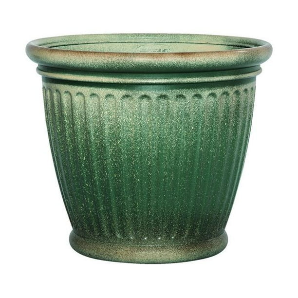 Suncast 7507262 16 x 18 in. Resin Planter, Green Walmart