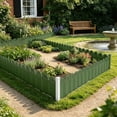 thumbnail image 4 of Paneles de borde de vallas de jardín de plástico para céspedes y parterres, valla decorativa de borde, para jardines y jardinería exterior, 4 of 6