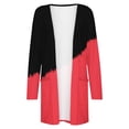 thumbnail image 5 of CEHVOM Femmes Mode pour Femmes Cardigan à Manches Longues à Rayures Imprimées Manteau Décontracté Hauts/veste Liquidation, 5 of 5