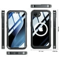 thumbnail image 2 of TECH CIRCLE for iPhone 16E PC+TPU Case,Built-in Screen Protector Shockproof Anti Spy Magnetic Back Phone Case Compatible with Magsafe[Bubble Free]Full Body Bumper Protective Cover,Black, 2 of 8