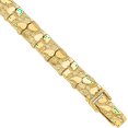 thumbnail image 2 of 14K Solid Yellow Gold 9.5mm Chunky Nugget Chain Bracelet, 2 of 4