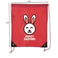 thumbnail image 2 of Easter Basket Bags, Bulk Drawstring Backpacks, Party Favor Goody Bags for Easter - Hoppy Easter, 2 of 2