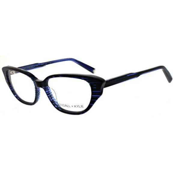 Kendall   Kylie KKO171 414 Women's Stiped Blue Full Rim Eyeglasses