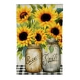 thumbnail image 2 of PHYHOO Welcome Summer Sunflower Garden Flag Double Sided Small Burlap Floral Sunshine Outdoor Farmhouse Yard Flag White, 2 of 6