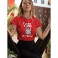 thumbnail image 2 of Everything Is Trash, Raccoon T-Shirt Women -Smartprints Designs, Female Large, 2 of 4
