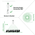 thumbnail image 5 of 4PC E27 Motion Sensor Light Switch 100-240V Motion Detector Base Lamp Holder with Light Control Smart Switch Bulb Socket, 5 of 5