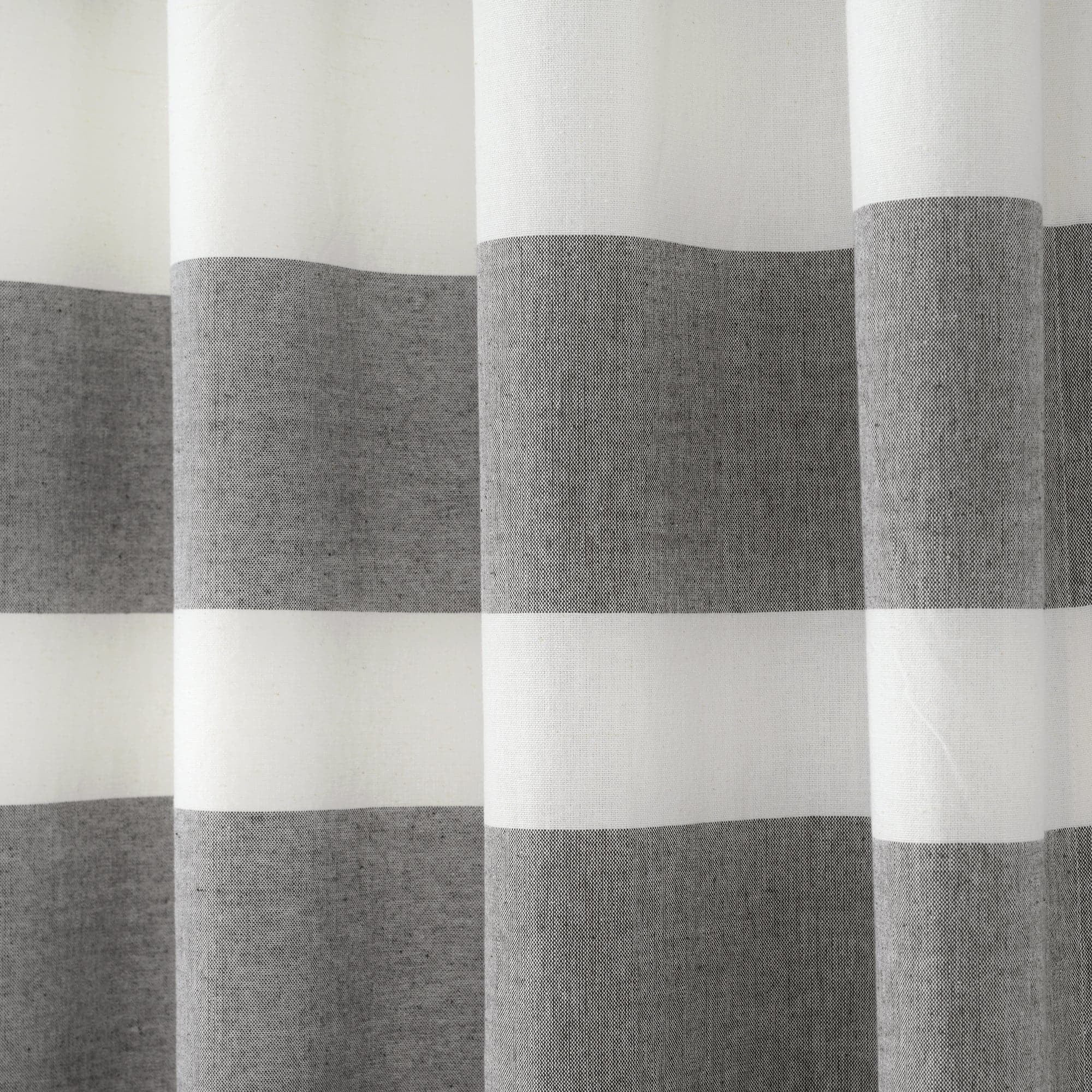 Lush Decor Cape Cod Stripe Window Curtain Panels - Gray - 40 X 84