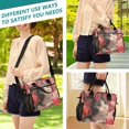 thumbnail image 5 of Large Insulated Lunch Bags for Women Men Leakproof Thermal Meal Lunch Tote Bag for Office Work Picnic Travel Gray-white Cat with Rose 12L, 5 of 6