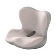 thumbnail image 2 of Almohadilla antideslizante para coche, soporte lumbar para el hogar, cojín de respaldo de asiento de espuma viscoelástica Gris beige, 2 of 9