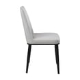 thumbnail image 2 of Lane 23 Inch Side Dining Chair- Gray Velvet- Armless- Black Metal- Set of 2, 2 of 6