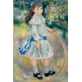 thumbnail image 2 of Renoir, Pierre-Auguste 23x32 Gold Ornate Wood Framed with Double Matting Museum Art Print Titled - Girl with a Hoop, 2 of 4