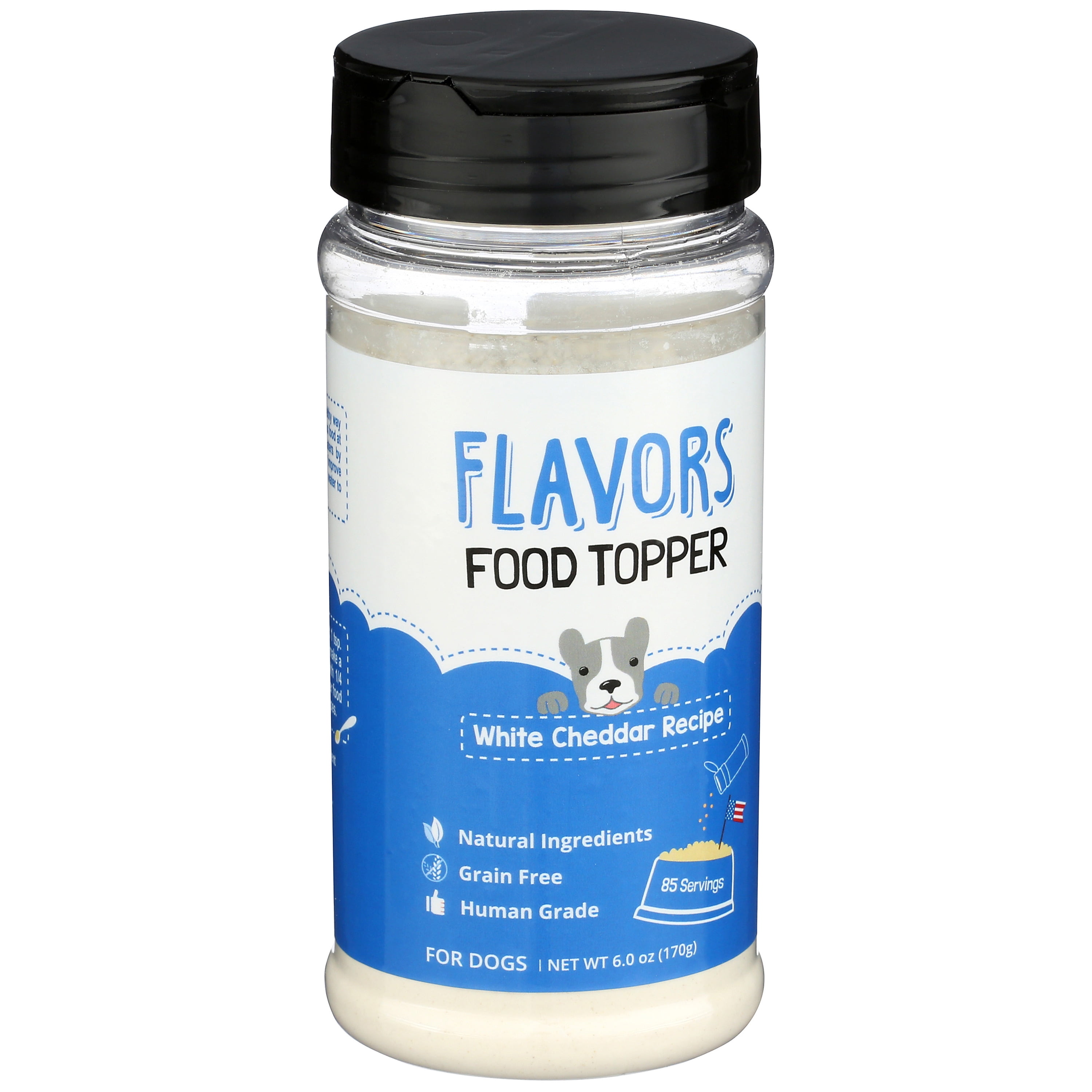 FLAVORS Food Topper for Dogs, White Cheddar Recipe, 6-Ounce, Pack of 2
