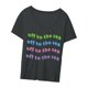 thumbnail image 3 of Tops de manga corta para mujer, camiseta cómoda con cuello redondo, transpirable, camisetas de verano, camiseta para viajar, ir de compras, uso diario L, 3 of 8