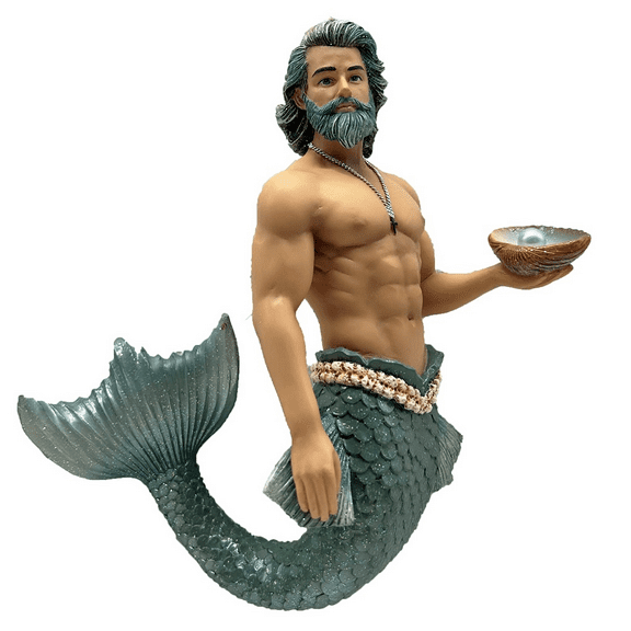 December Diamonds 55-55469 Pearl Collector Merman Ornament, 7 Inches