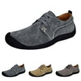 thumbnail image 4 of NOKIO Men'S Slip-On Suede Shoes Men'S Casual Slip-On Sneakers Men'S Suede Loafers Men's Low Top Lace Up Hiking Shoes Outdoor Sneakers Mens Suede Comfort Casual Shoes, 4 of 5