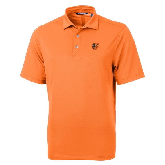 Men's Cutter & Buck Orange Baltimore Orioles Virtue Eco Pique Recycled Polo