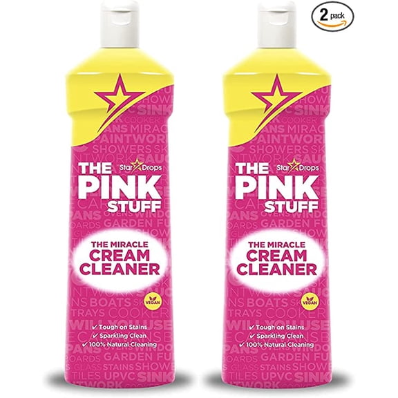 The Pink Stuff Stardrops Miracle Cream Cleaner, 17.6 Fl Oz (Pack of 2)