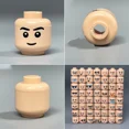 thumbnail image 3 of MOC Bricks Flesh Face Expression Head For Figure DIY Educational Building Blocks Toys For Children Gifts 13, 3 of 5