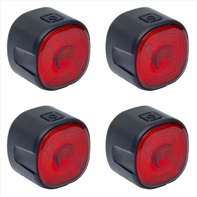 4X Luces Traseras para Bicicleta, Luces Inteligentes con Sensor de Freno Automático, Luces Traseras Recargables e Impermeables, Accesorios para Bicicleta