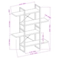 thumbnail image 5 of 4 Shelf Display Bookcase by DAVEE FURNITURE INC - 47.24" W x 11.34"D x 56.69"H, 5 of 7