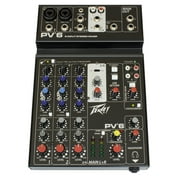 Peavey PV 6 Mixer - Ideal for Live Shows, Recording, Podcasting