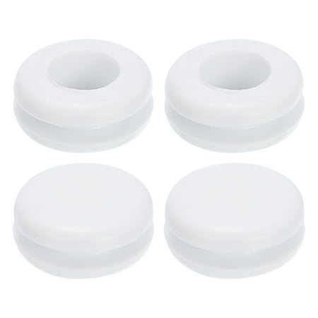 

Uxcell 60Pack Rubber Grommets 3/8 (10mm) Drill Hole 1/4 (8mm) ID Double Sided Hole Plugs Ring Gasket White