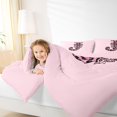 thumbnail image 3 of Erosebridal Cheetah Print J Personalized Initial Twin Comforter Sets 3-Piece For Teens,Girls Vintage Leopard Print Bowknot Bedding Set,Pink Reversible, 3 of 6
