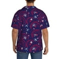 thumbnail image 3 of Honeii Dandelions Flowers With Dragonflies for Men's Short-Sleeved Button-Up Collared Shirt Featuring A Pocket, Perfect for Beach Vacations, And Travel Adventures.-3X-Large, 3 of 5