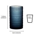 thumbnail image 3 of Hobnail Drinking Glass, 14 oz Stylish & Durable, Blue, 3 of 4