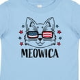 thumbnail image 4 of Inktastic 4th of July Meowica Cat in Flag Sunglasses Boys or Girls Baby T-Shirt, 4 of 5