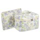 thumbnail image 1 of 2 Piezas de Bolsas de Maquillaje Acolchadas, Bolsa de Aseo de Algodón para Mujeres, Bolsa de Maquillaje Floral en Beige y Azul, 1 of 7