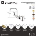 thumbnail image 4 of Kingston KB712AX Victorian Two-Handle 4-Hole 8" Centerset Kitchen Faucet with Side Sprayer in Polished Brass, 4 of 4