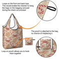 thumbnail image 4 of 5 Pack Foldable Shopping Bag,Beige Christmas Gingerbread Man Pattern Reusable Grocery Bags with Pockets,Large Reusable Tote Bags with Handles Waterproof & Lightweight, 4 of 6