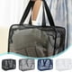 thumbnail image 1 of Bolsa de Aseo Portátil de Malla, Organizador de Almacenamiento, Bolsa de Baño de Mano, Nailon y Elastano Negro, para Guardar Juguetes de Playa, 30 X 10 X 18 Cm | Bolsa de Viaje Ligera para La Ropa Su, 1 of 6