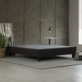 thumbnail image 3 of Queen Size Wooden Platform Bed Frame with No Box Spring, Dark Grey for Bedroom, 3 of 8