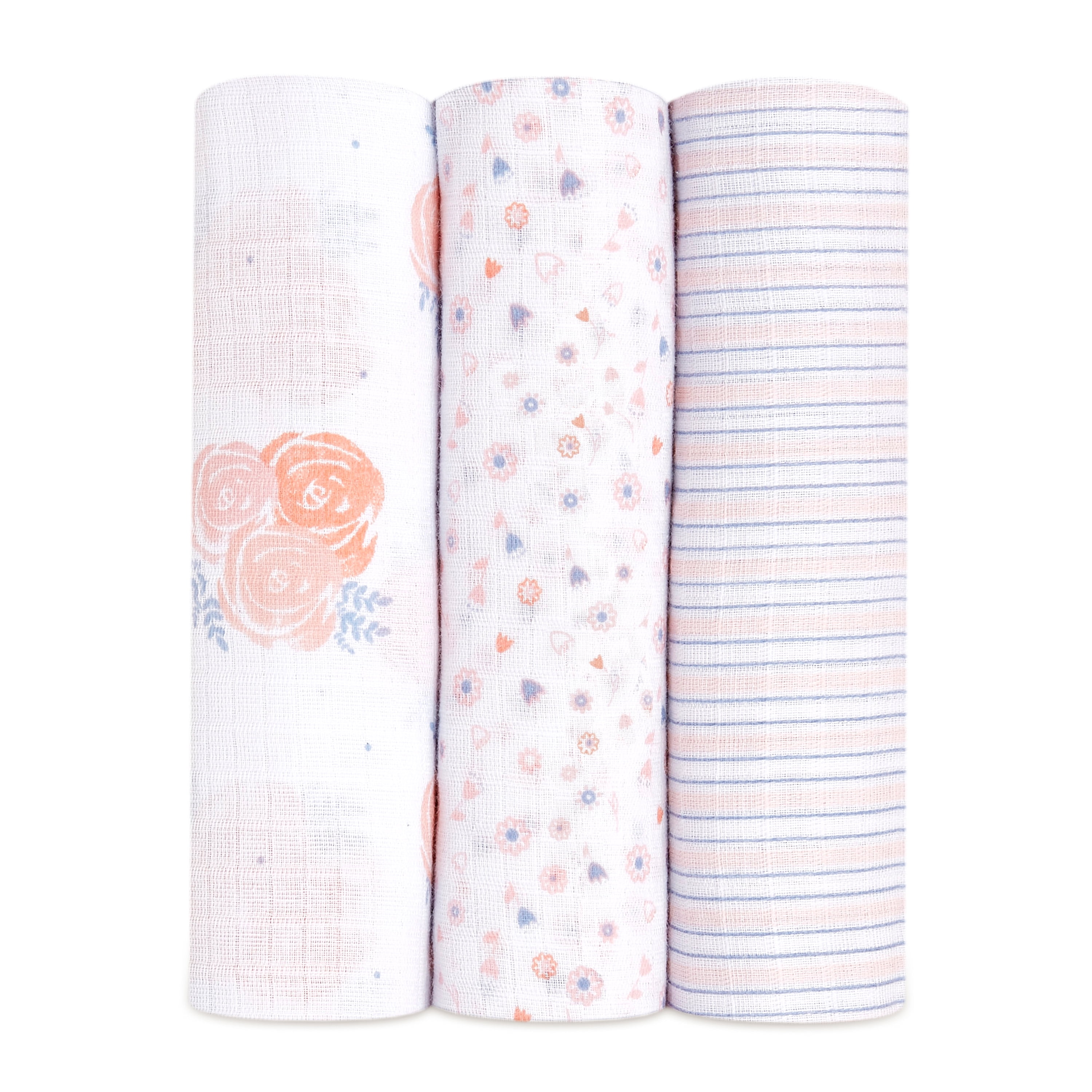 ideal baby muslin swaddles 3 pack