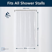 Mainstays Medium Weight PEVA Shower Liner, 54 x 78 for Bathroom Stall, Clear
