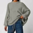 thumbnail image 2 of qelini Sweaters for Women Plus Size Pullover Knitted Sweaters Solid Crewneck Long Sleeve Tops Dressy Comfortable Blouses, 2 of 7