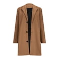 thumbnail image 4 of Duqingm Womens Winter Coats Womens Long Wool Coat Double Breasted Trench Coat Fall Winter Clothes Coffee,S, 4 of 5