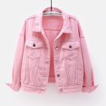 thumbnail image 5 of Spring and Autumn New Colorful Large Size Denim Jacket Women‘s Short Korean Style Loose bf Long Sleeve Jacket Student, 5 of 5