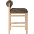 thumbnail image 5 of Meridian Furniture Roundhill Brown Linen Textured Fabric Upholstered Counter Stool, 5 of 11