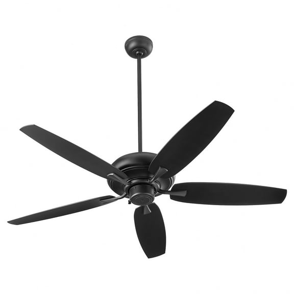 190565-59 Quorum Lighting Apex Patio - 5 Blade Ceiling Fan-14 Inches Tall and 56 Inches Wide-Matte Black Finish-Matte Black Blade Color