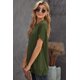 thumbnail image 4 of ABPHQTO Camiseta de color sólido de manga corta con cuello redondo verde para mujer, 4 of 5