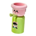 thumbnail image 3 of Vaso y soporte para cepillos de dientes, soporte para cepillos de dientes para niños, montaje en pared, multiusos para niños, juego de almacenamiento rosa verde, 3 of 8