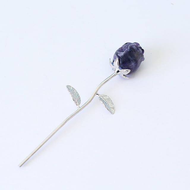 Decoration Gem Flower Natural Stone Semi Decoration Jewelry Carved Home Reiki for Girlfriend