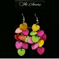 thumbnail image 3 of Mi Amore Heart Dangle-Earrings Silver-Tone/Multicolor, 3 of 4