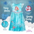 thumbnail image 4 of Disney Girls'  The Little Mermaid Ariel Princess Fantasy Nightgown, Ariel Ocean Dreams, 4T, 4 of 5