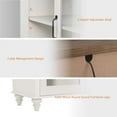 thumbnail image 6 of Wampat Sideboard Buffet Cabinet with Glass Door, Kitchen Storage Cabinet, White, 6 of 9